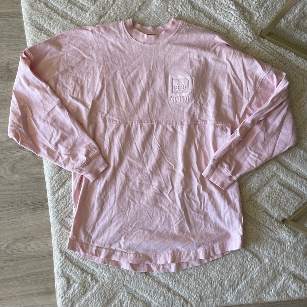 Disney Parks Disney world spirit jersey sweatshirt Women’s XS millennial pink